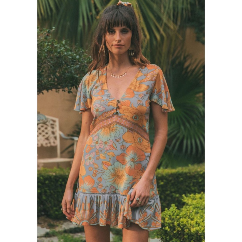 Nine Lives Bazaar Banjo Dress - Pacific Size 14/16